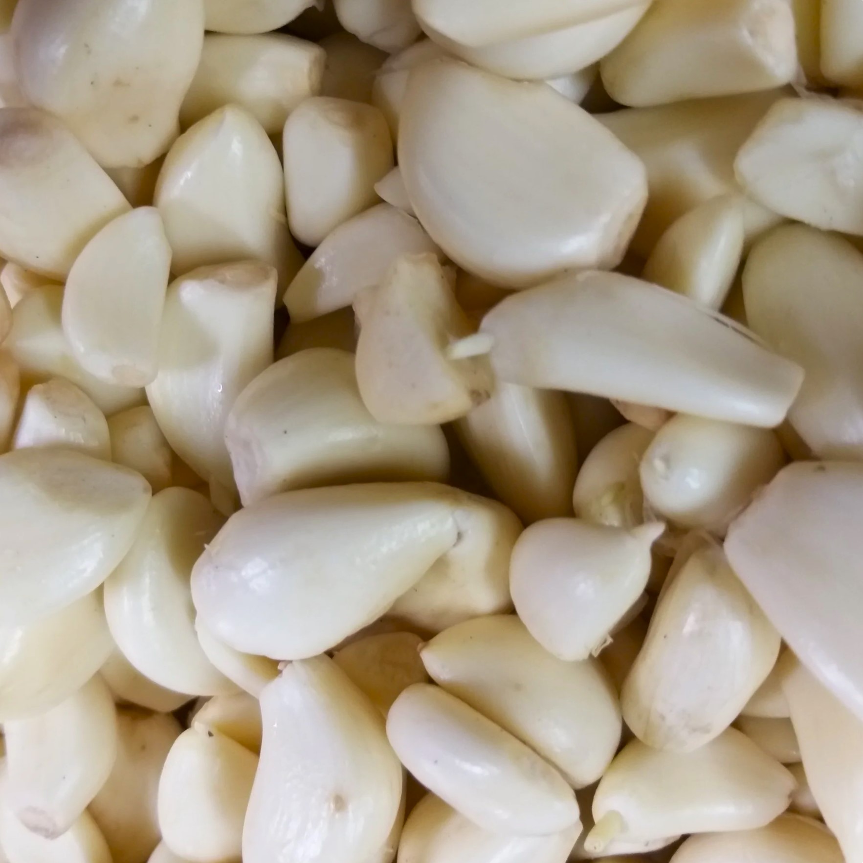 Peeled garlic cloves from a seller in Tondo, Manila