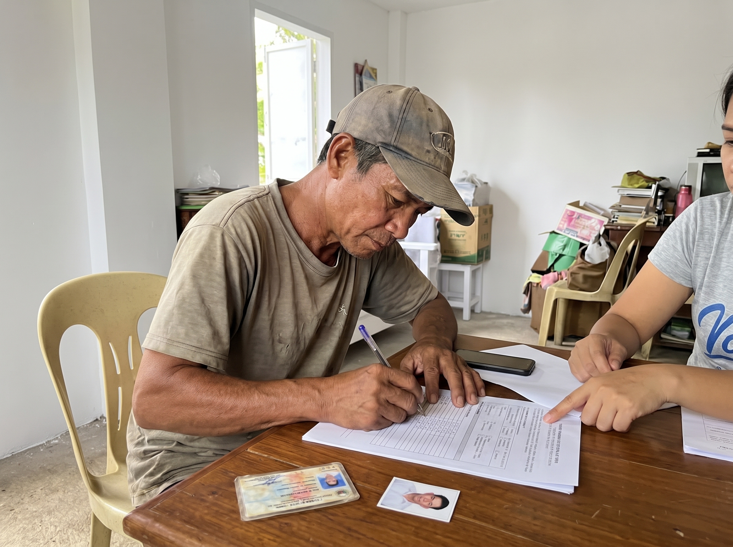 Filling out the RSBSA enrollment form