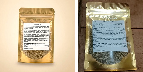 Pouches of dried oregano from Manolo Fortich, Bukidnon