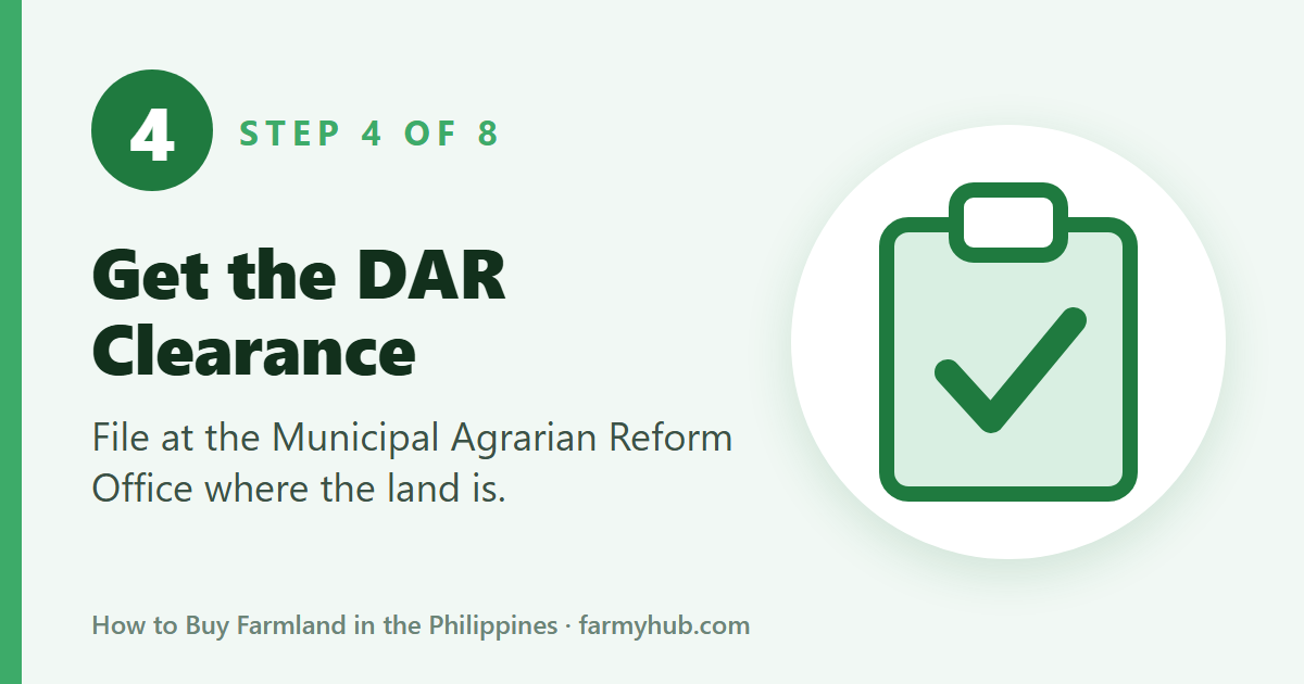 How to buy farmland, step 4: get the DAR clearance at the Municipal Agrarian Reform Office