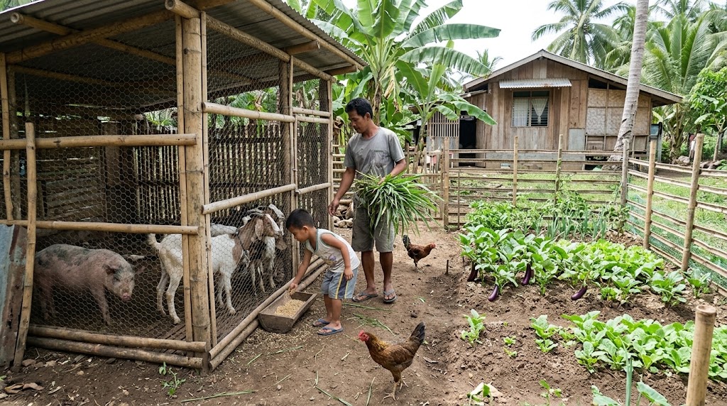 Small backyard farm plot as a first step in agribusiness