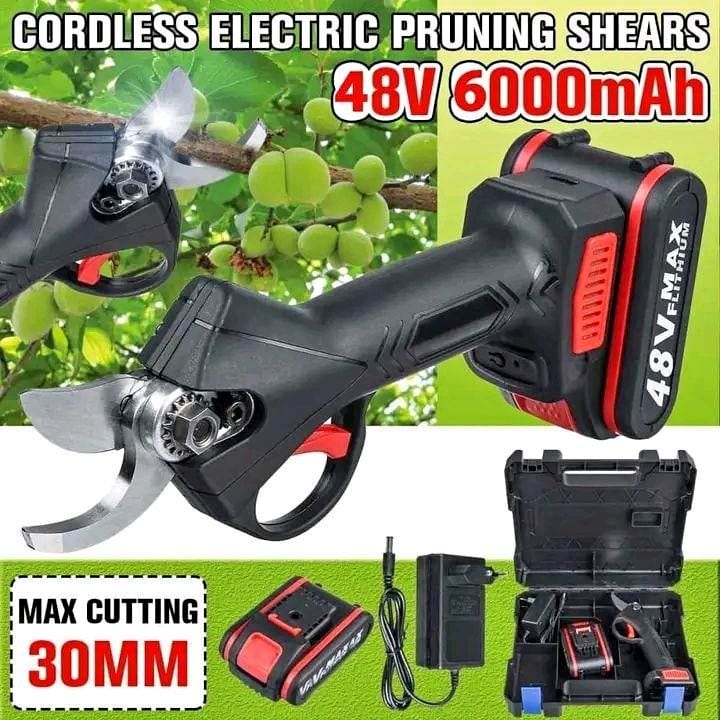 Cordless Electric Pruning Shears Secateur Pruner Tree Bonsai Cutter Branches 