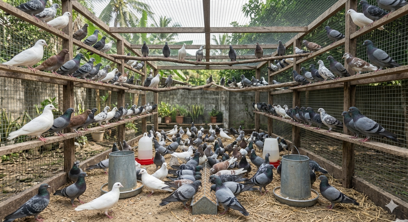Pigeon - Columba livia (White Doves / Rock Dove)