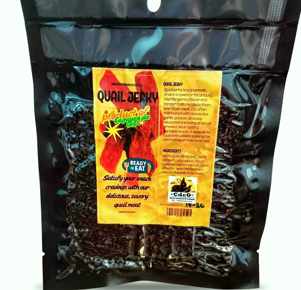 Savory Quail Jerky - Ready-to-Eat Gourmet Snack