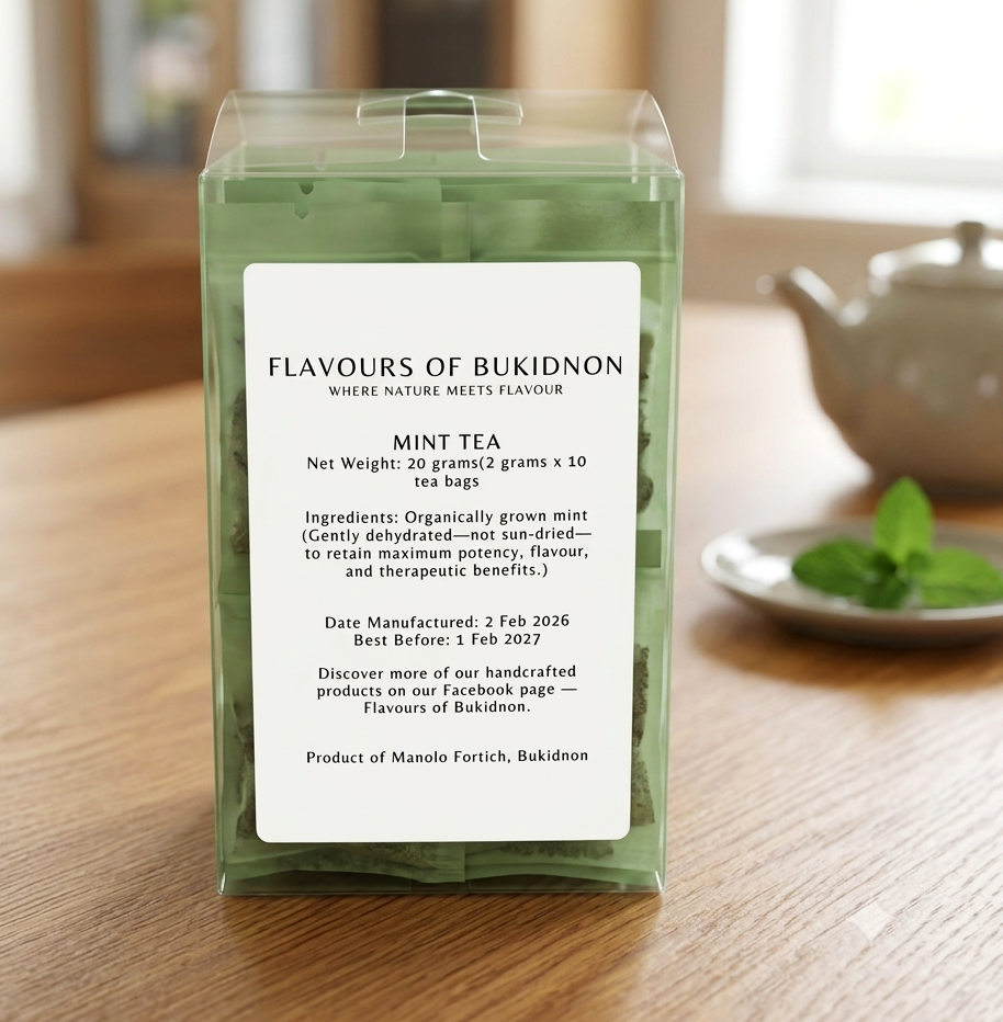 Organic Mint Tea – 10 Tea Bags (20g)