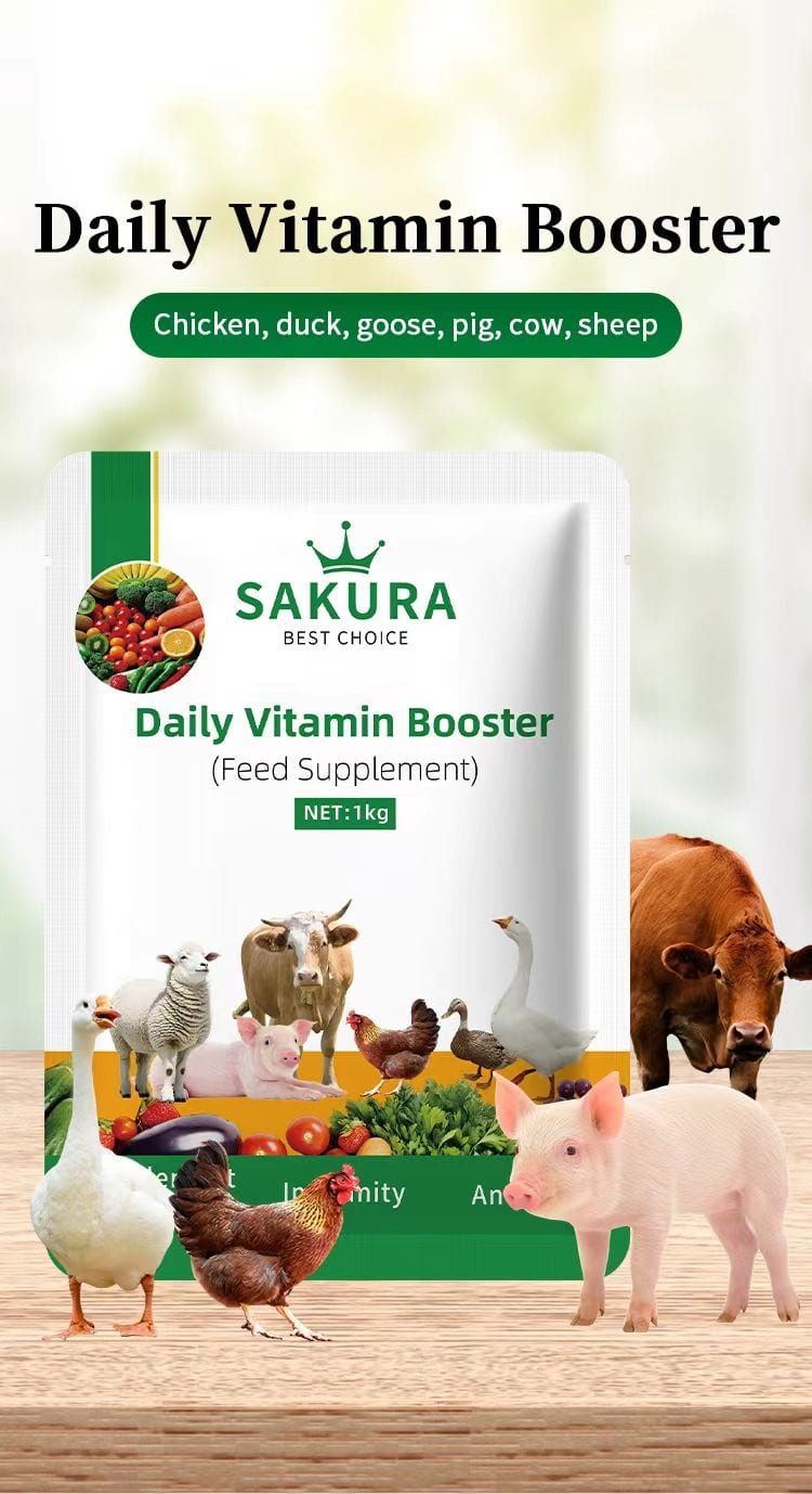 Sakura Vitamin Booster 1kg for poultry & livestock